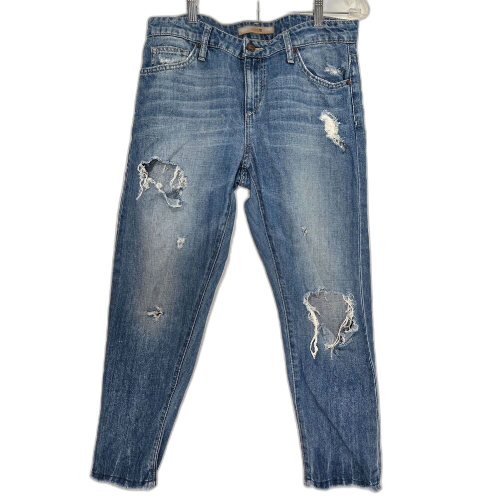 Joe's Jeans Ex-Lover Crop Jeans | Women's Size 27 Blue Distressed Slim Boyfriend